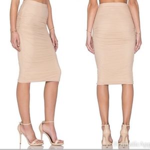 Bardot Revolve Mesh Stunner Skirt Nude 6/S EUC